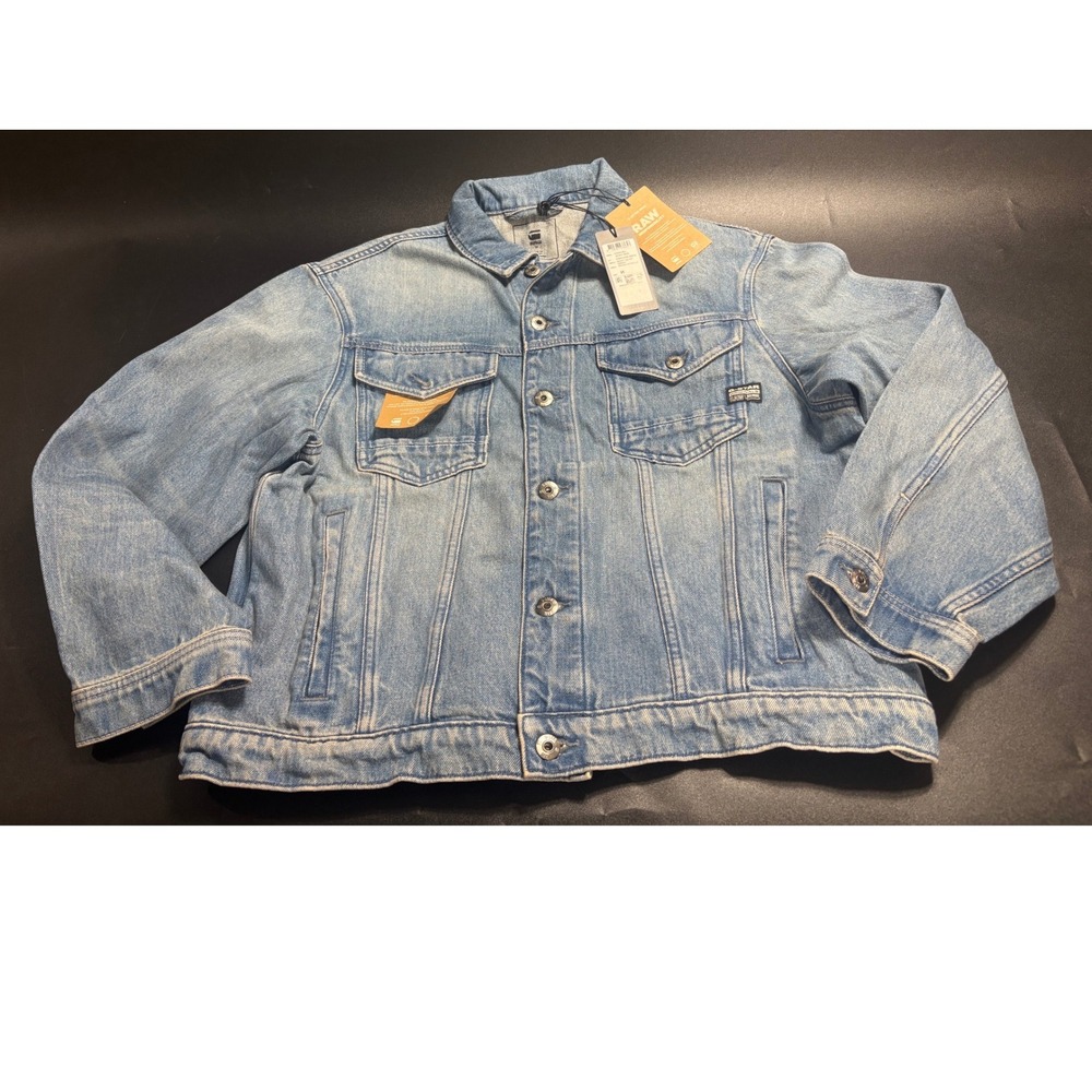 G-Star RAW Women‎ Denim Trucker Jacket Blue Medium NWT Sustainable Circularity